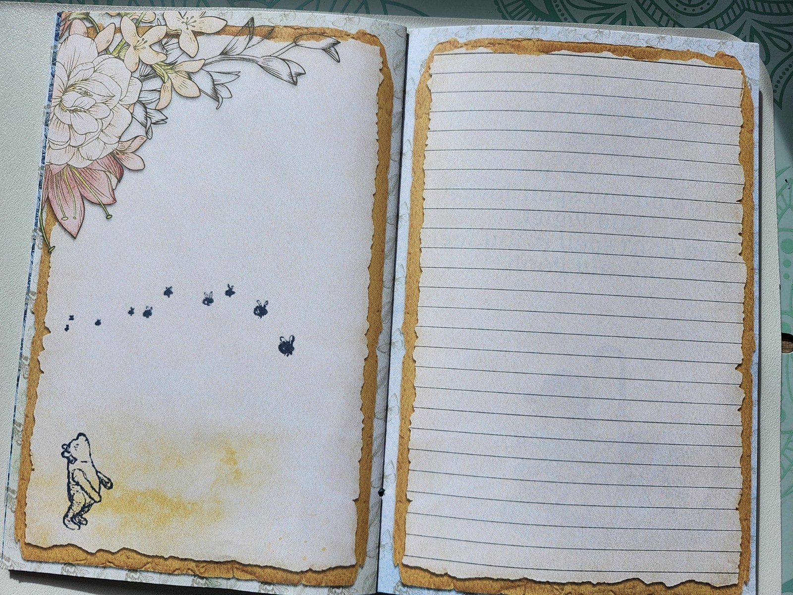 Junk Journal Booklet «WINNIE THE POOH» Retro Classic Storybook Style LG 9×6 40p