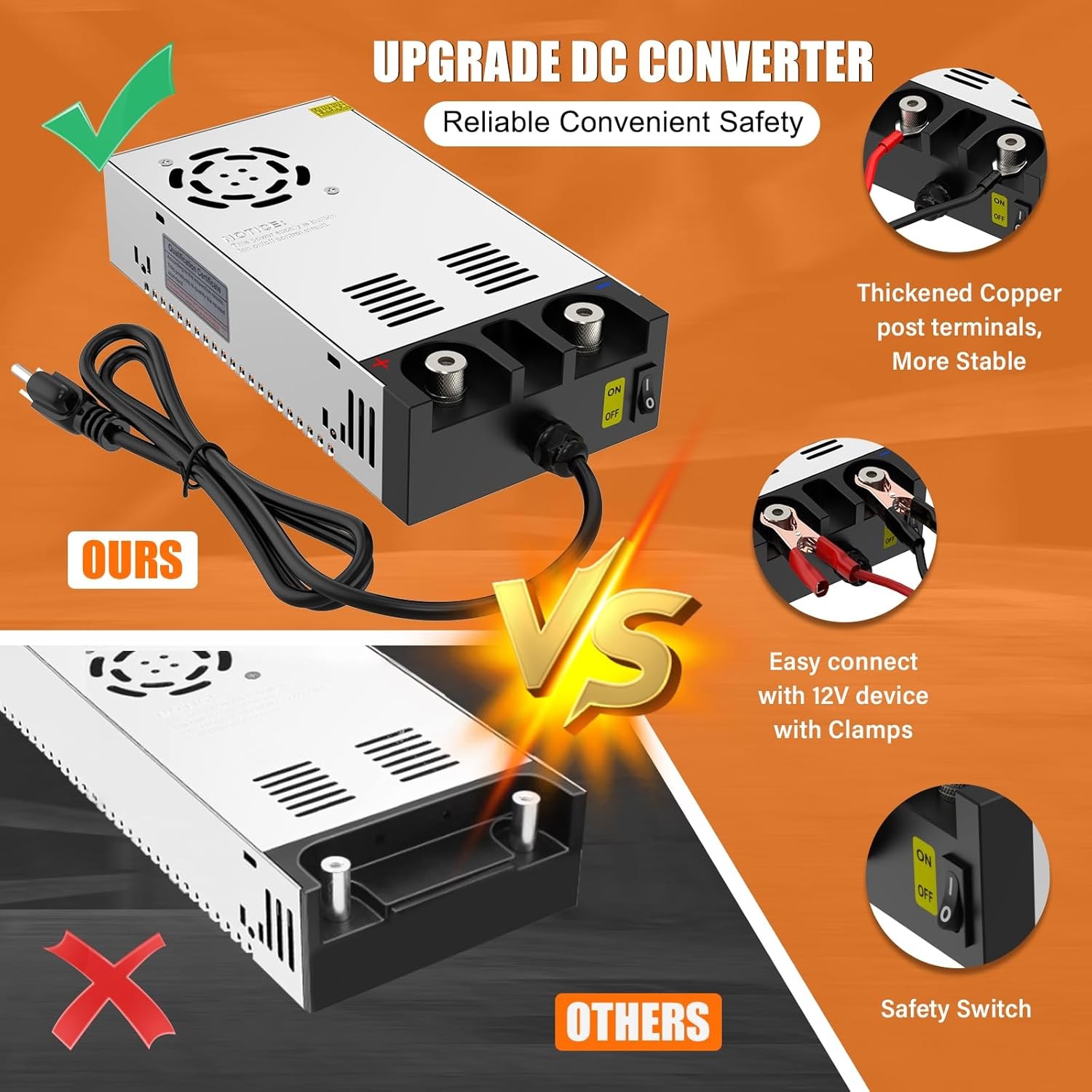 115v Ac To 12v Dc Converter 12v 50a 600w Dc Power Supply Switch Adjustable Switc