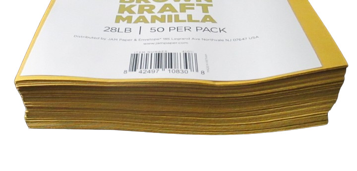 Jam Open End Catalog Kraft Manilla Envelope Gum Closure 28lbs 5 1/2″x7 1/2″