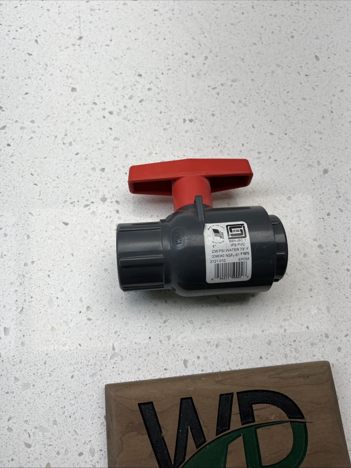 Spears 1″ PVC Threaded Ball Valve 235 PSI, 2121-010 Gray