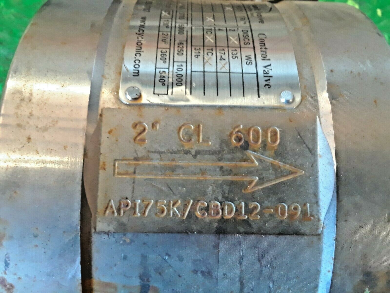 🟠 CYCLONIC VALVE 2″ CL 600 CONTROL VALVE PESSCO IS OFFERING 1 R100421-6-7 🗽