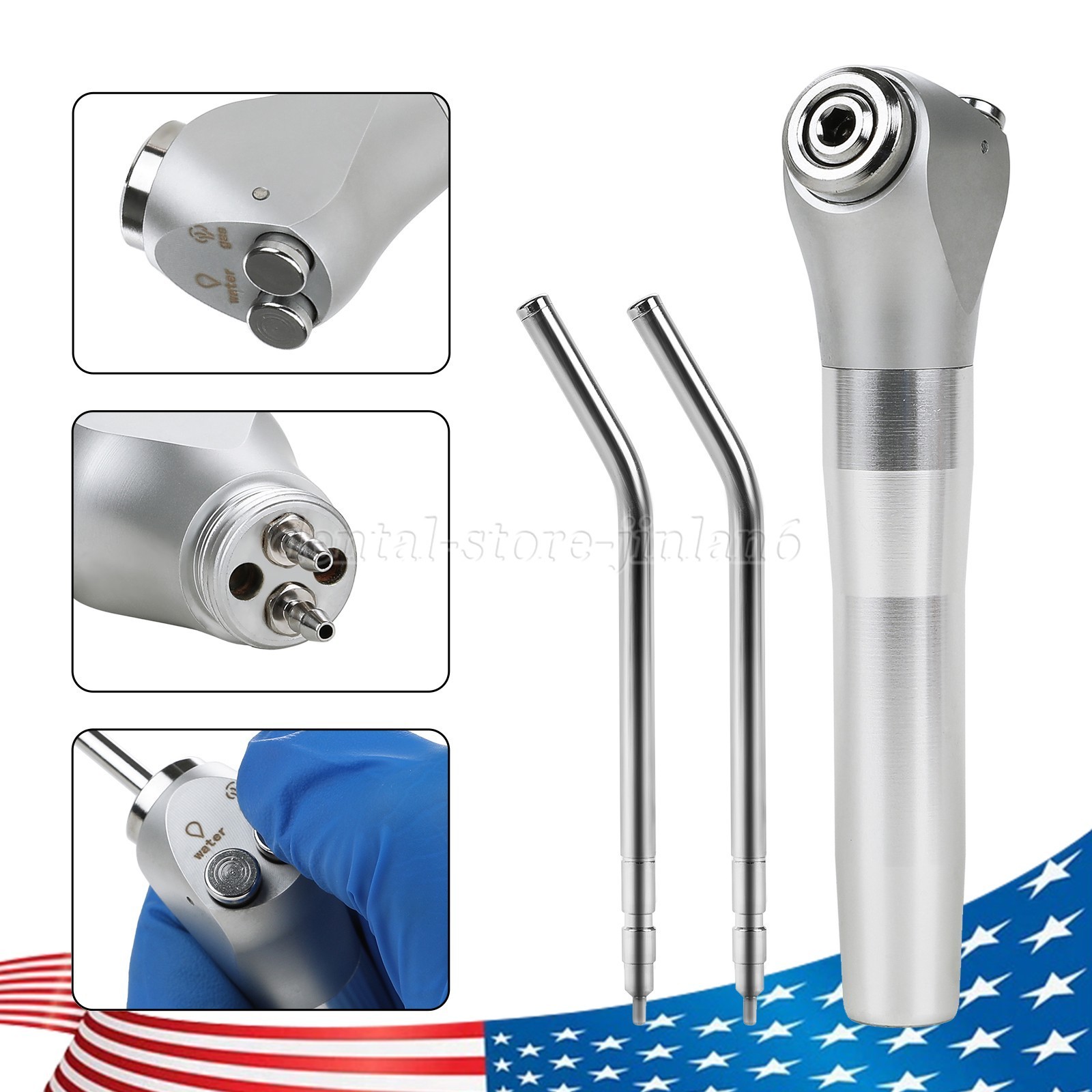 Dental Triple Way Syringe Air Water Spray Handpiece/Disposable Nozzles Tips Tube