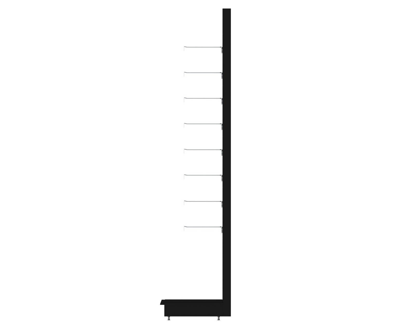 Sales Shelf Metal Shelf Supermarket Shelf Wall Shelf 290 x 100 cm incl. Hooks Kiosk