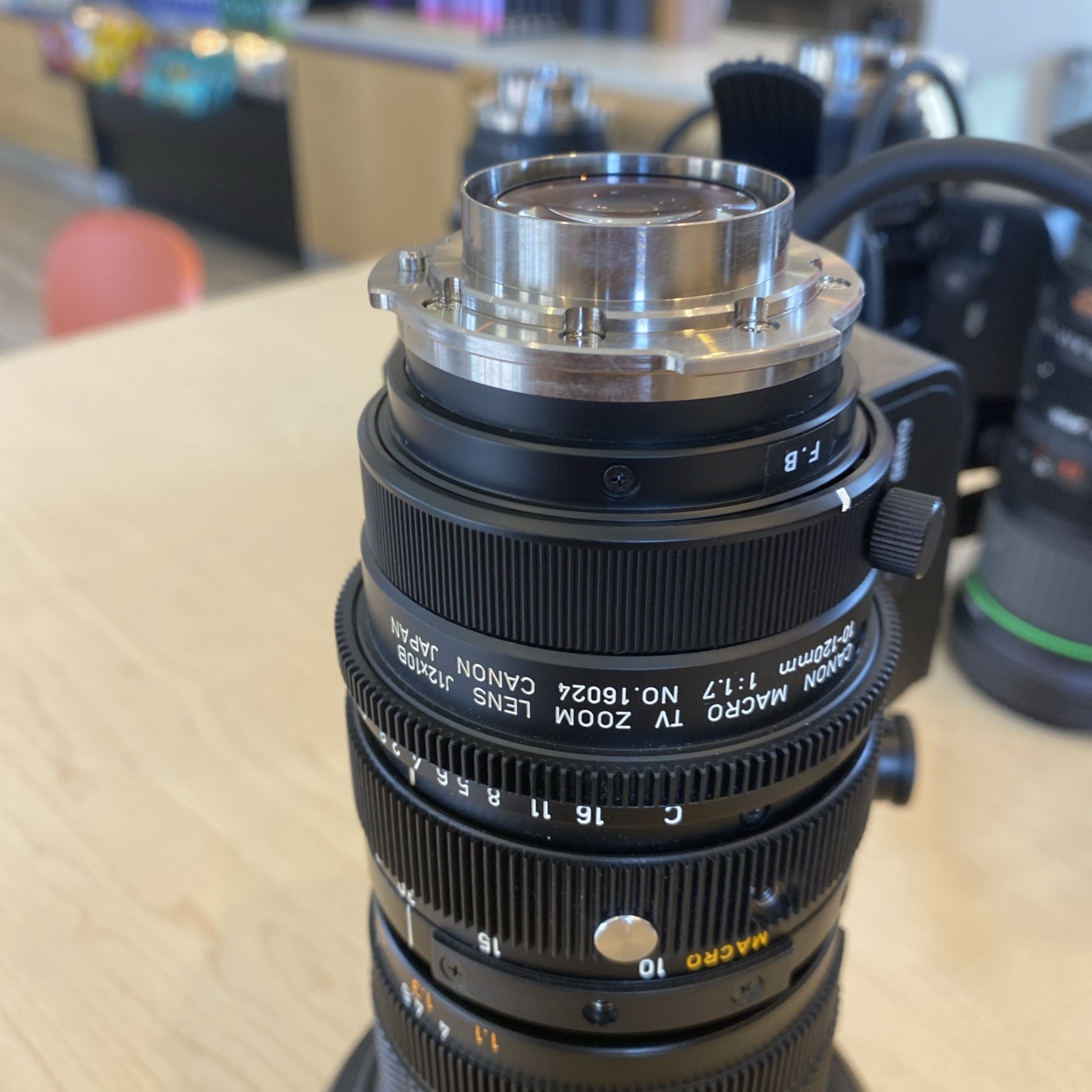 Canon Macro TV Zoom Lens J12X10B 10-120Mm 1:1.7 Servo J12x10B KRSM 12x Bx#1 L#23
