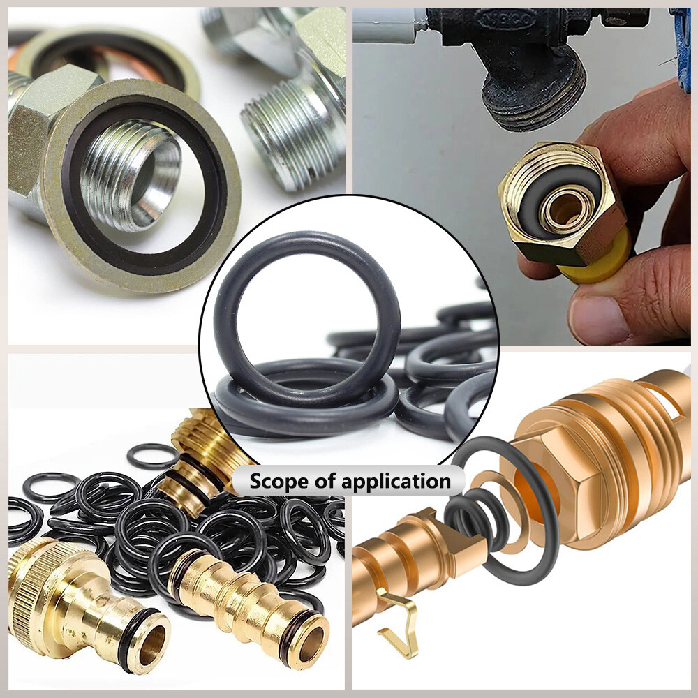 O-Rings 4mm Cross Section NBR Nitrile Rubber 12mm~450mm ID Oil Resistant Seals
