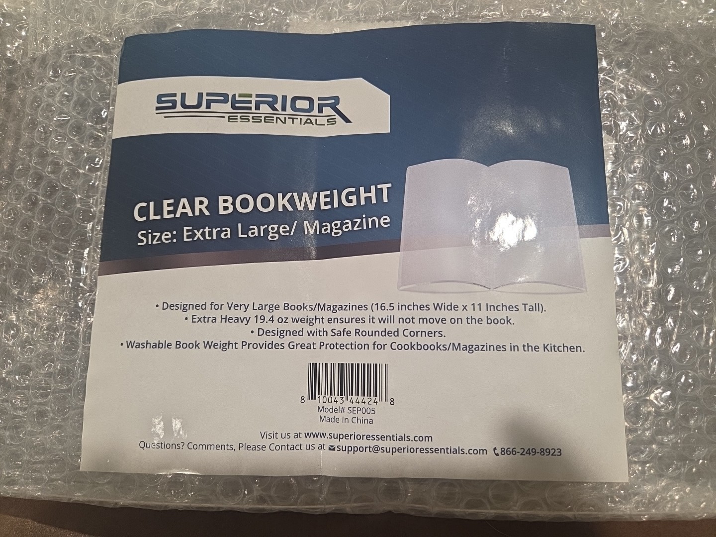 Clear Booweight Size Estra Large/Maganize Brand New