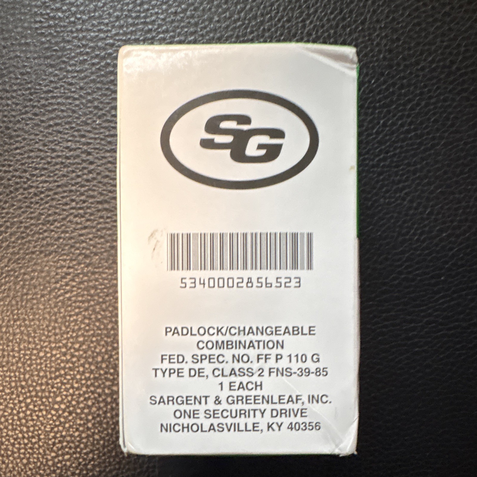 Sargent & Greenleaf FFP110G Key-Changing Combo Padlock DE Keyway Rekeyable
