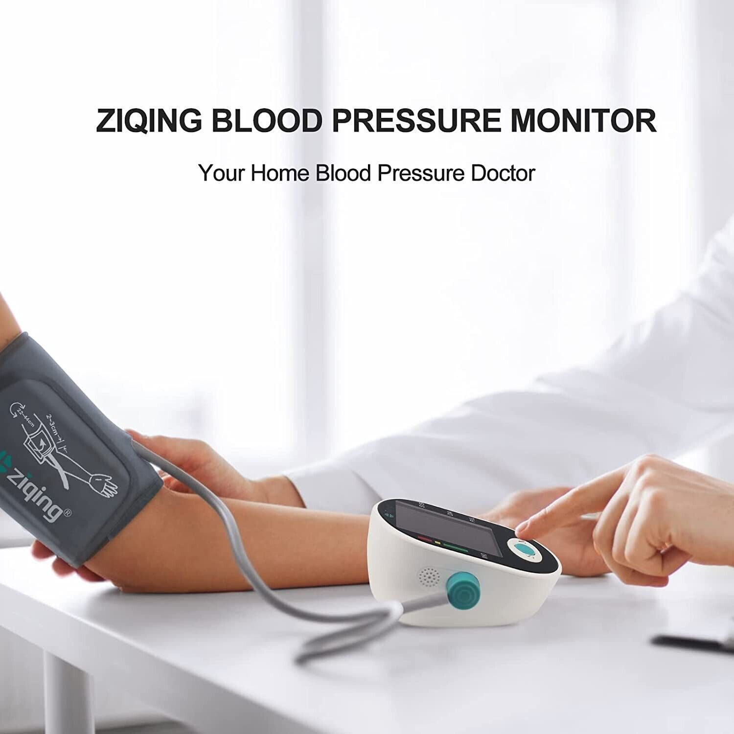 LCD Digital Blood Pressure Monitor Arm BP Large Cuff Pulse Meter Machine & Voice