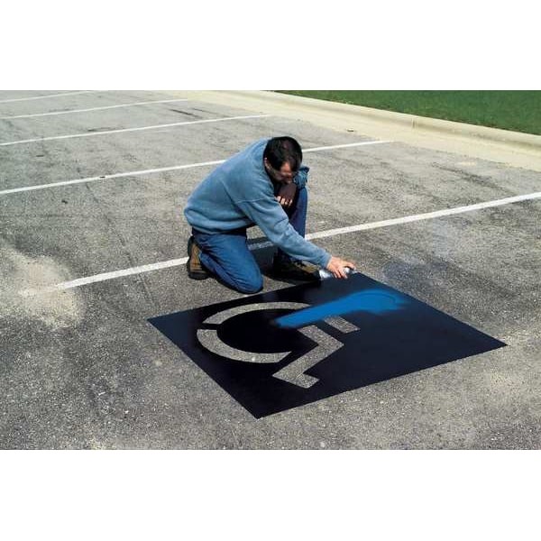 Traffic Stencil, Message, No Parking, 12 In Character Height, Not Applicable