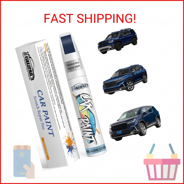 FIXEZPRO B-588P Obsidian Blue Pearl Car Touch Up Paint for Honda, Color Match Au