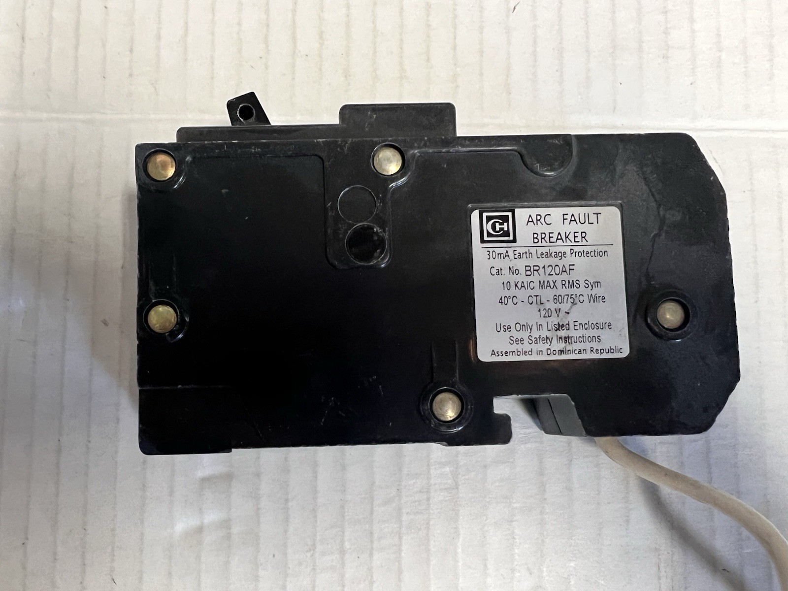 EATON BR120AF 20 AMP 1 POLE 120 VOLT ARC FAULT CIRCUIT BREAKER-Set of 10