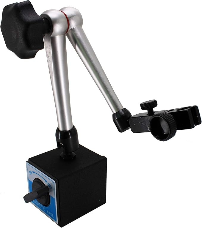 Indicator Holder Adjustable Magnetic Base Clamping Hole 8mm Max Pull 132lbs/60kg