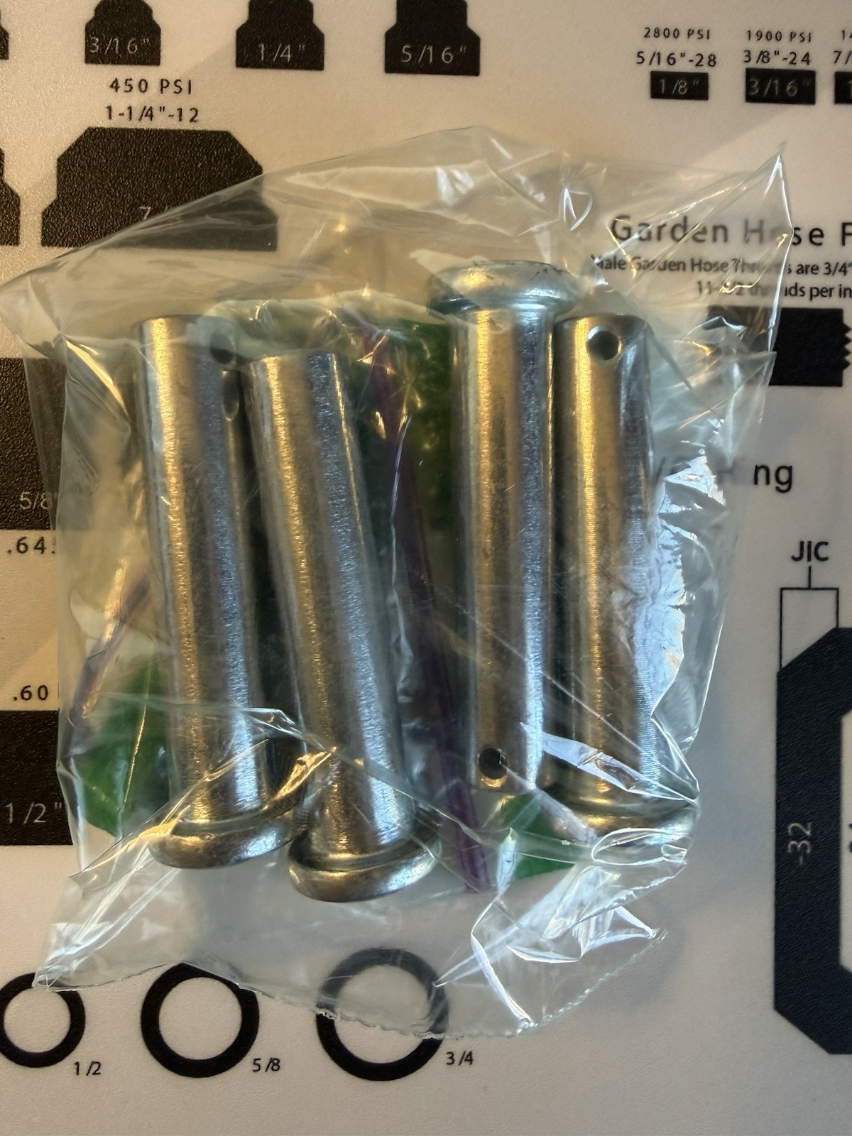 Clevis Pin 9/16 x 2-1/2 Low Carbon Steel Zinc Clear (5 Pack) -CLPZ-0562-2500