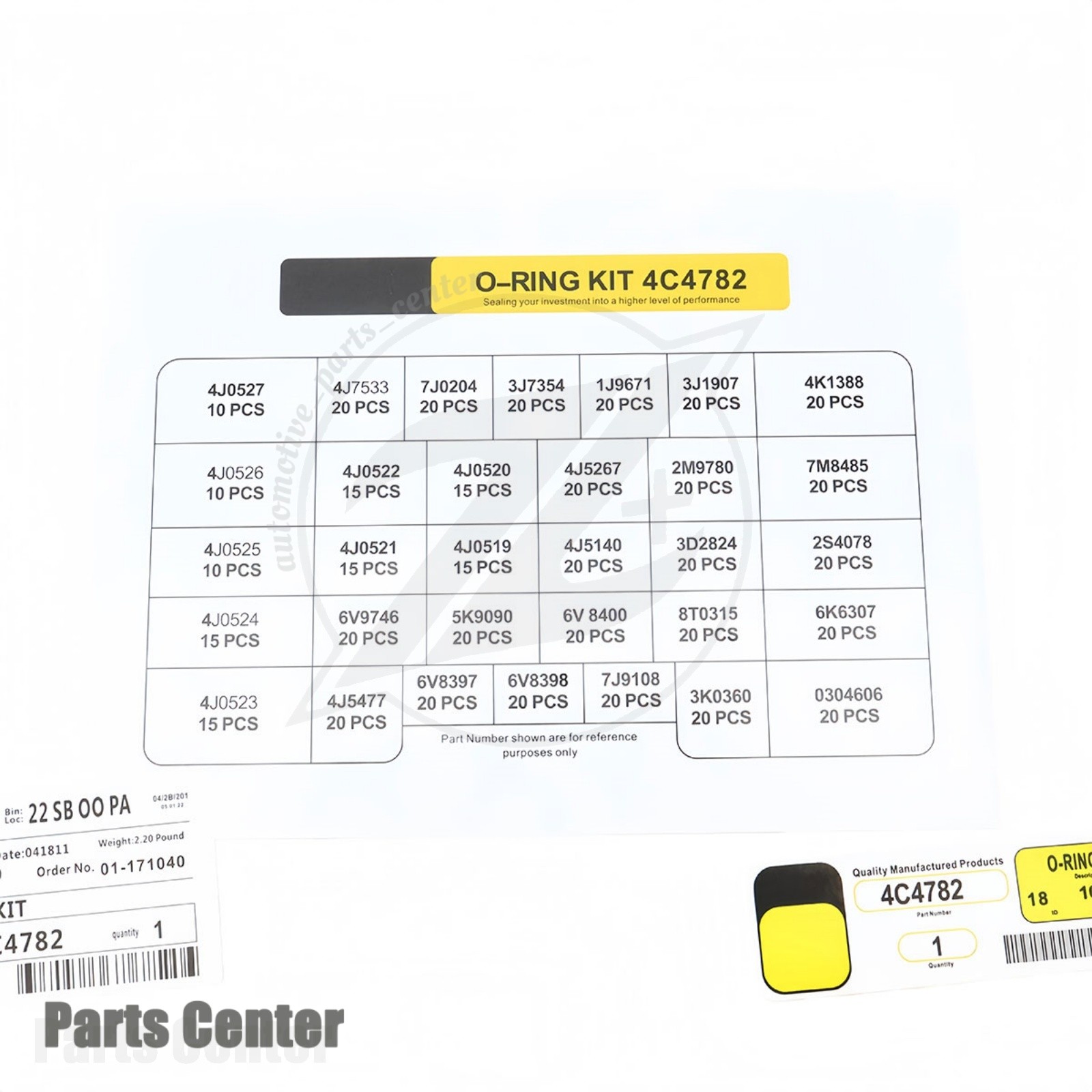 580PCS O-Ring Seal Kit For Excavator 270-1528 4C-4782