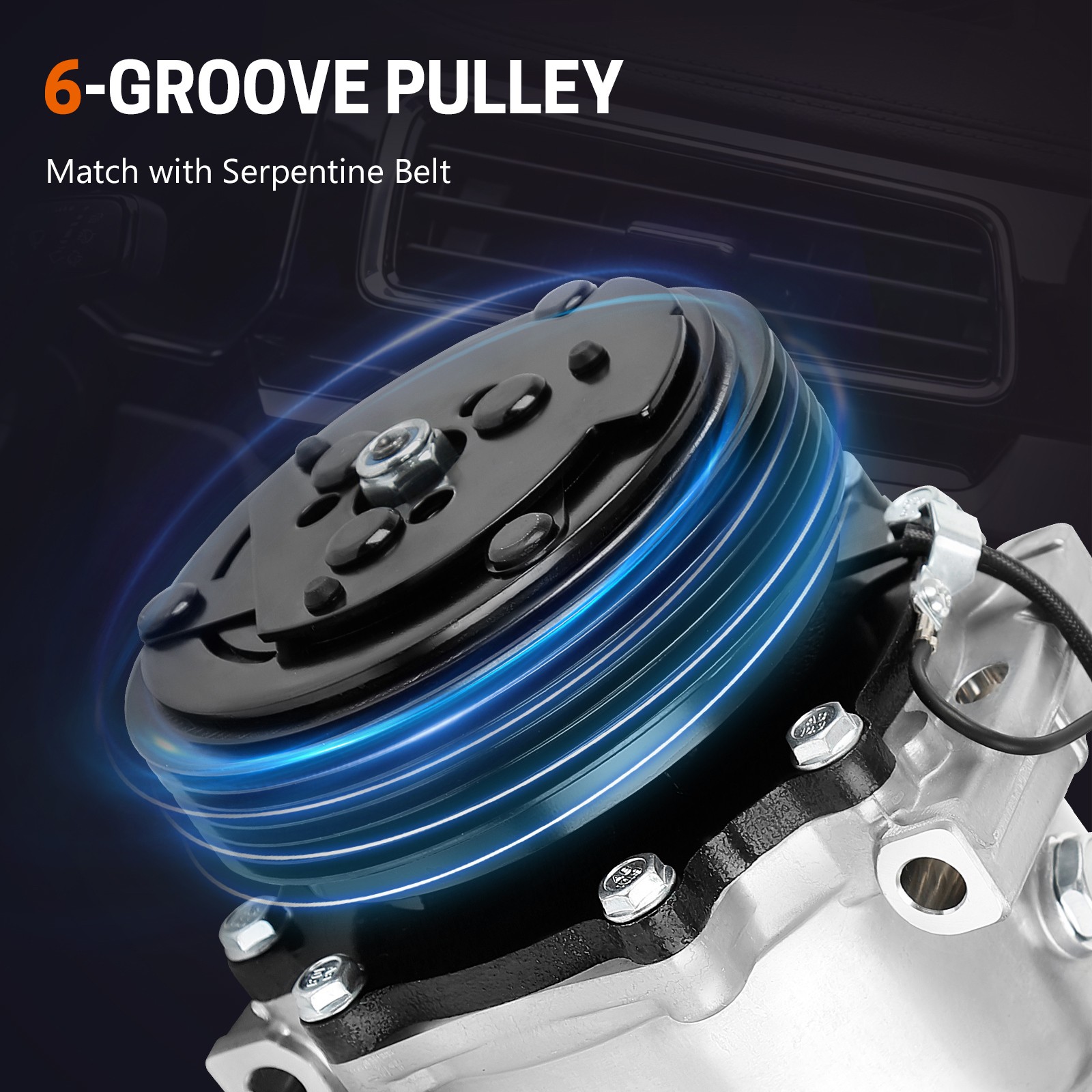 AC Compressor w/ Pulley for Dodge Jeep Dakota Cherokee XJ 1996-2002 55037205AF
