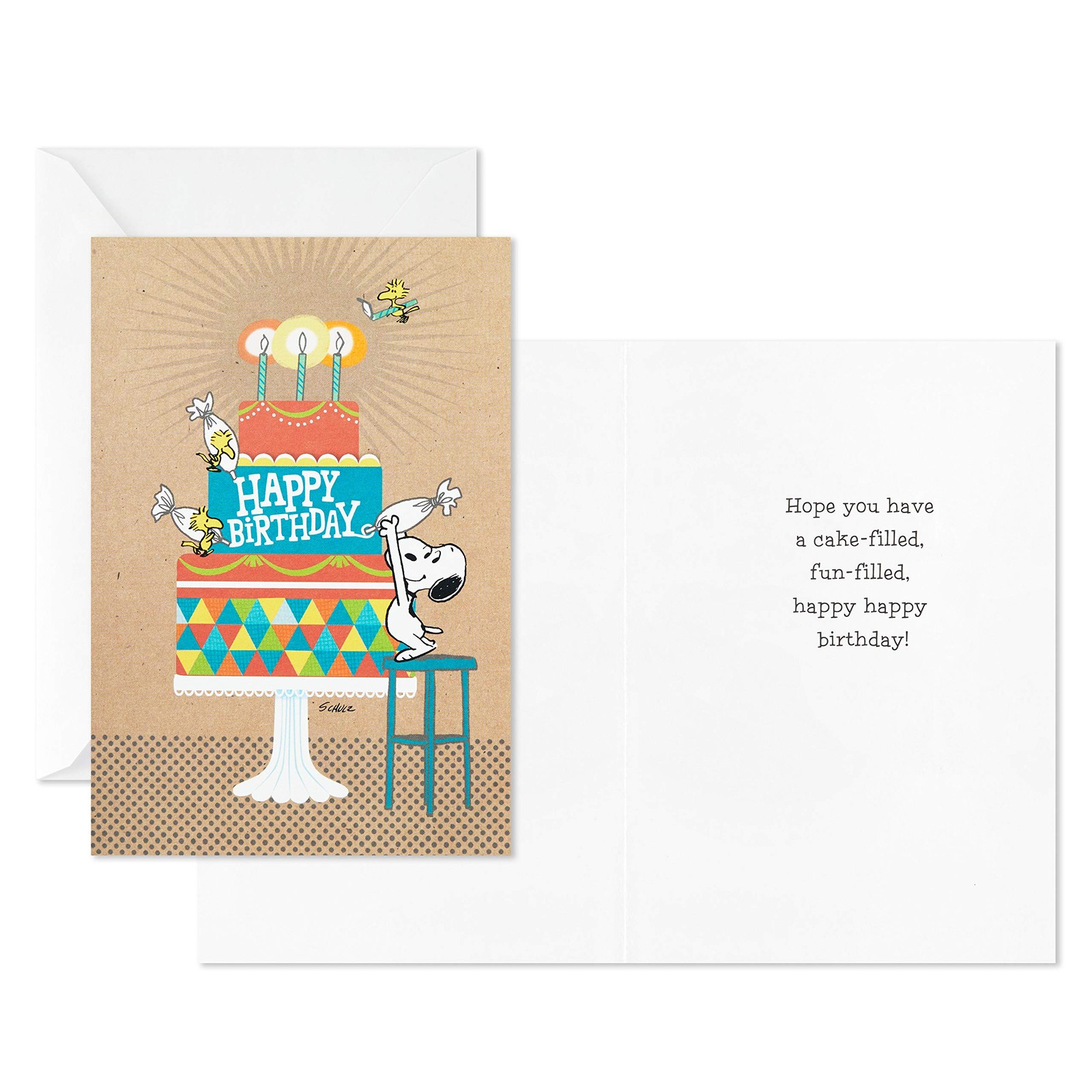 Hallmark Peanuts Birthday Cards Assortment, Snoopy 5″ x 7.2″, Designs