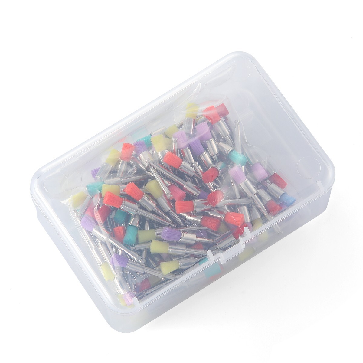 100 Brush Prophy Polisher Brush Latch Flat Type (RA) Nylon Bowl Polishing Dental