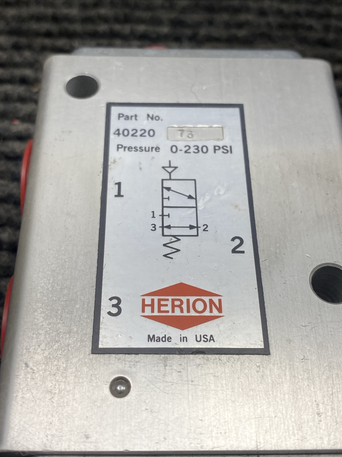 Herion 40220 Pressure Valve Switch 0-230 PSI