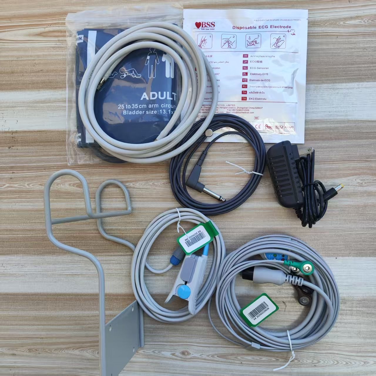 8″ Multiparameter Patient Monitor -ECG, NIBP, SpO2, PR, Temperature, Respiration