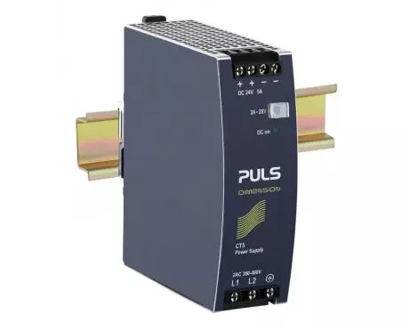PULS CT5.241 AC-DC Power Supply – 120W – 24 to 28VDC – DIN Rail – Input: 380 …
