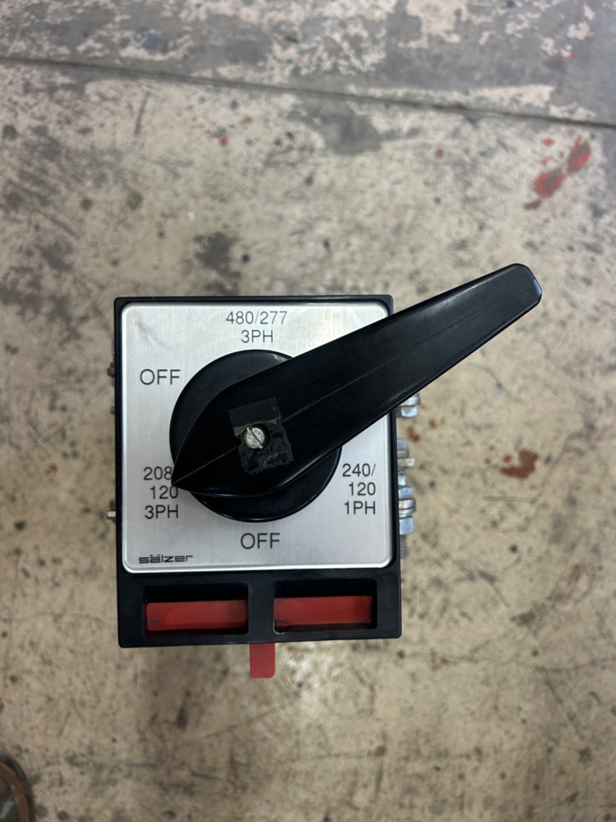 SALZER S825 VOLTAGE SELECTOR SWITCH