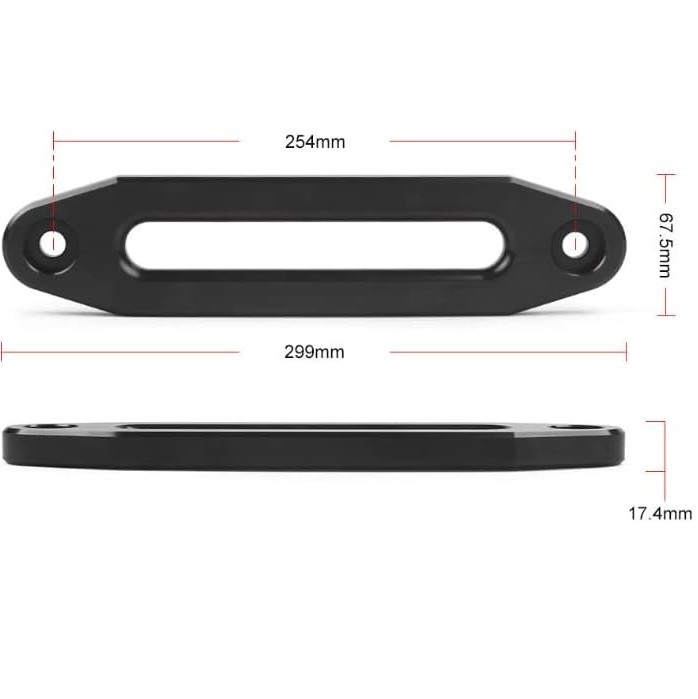 Aluminum 10″ Hawse Fairlead For UTV Winch Synthetic Rope 8000-15000 LBS