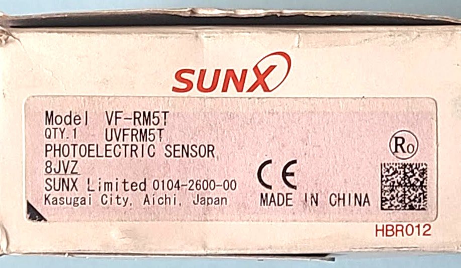 SUNX VF-RM5T PHOTOELECTRIC SENSOR 8JVZ Brand New