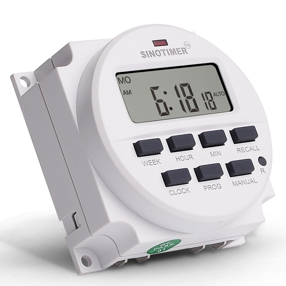 12v Dc Sinotimer Display Tm618h-2 Lcd Digital Timer Programmable Time Switch 2X
