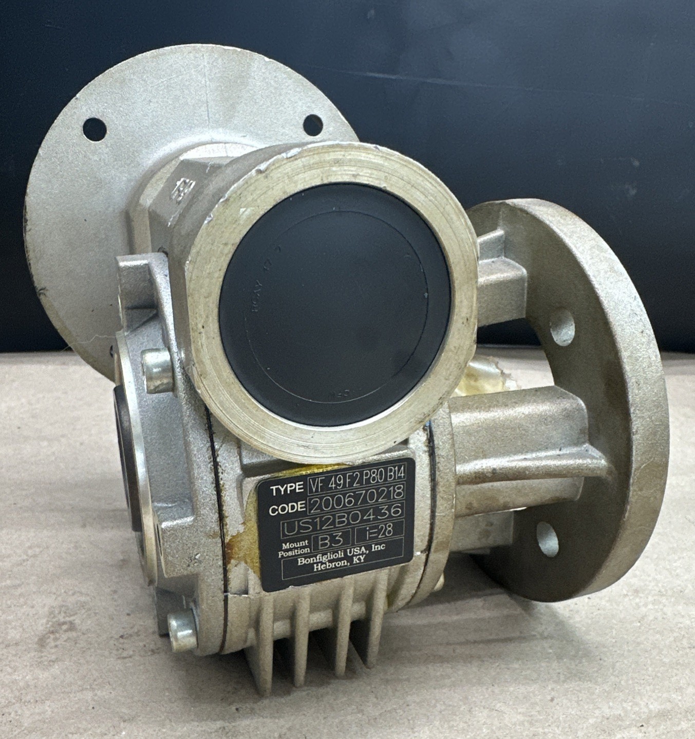 Bonfiglioli VF 49 F2 P80 B14 / B3 28:1 Right Angle Speed Reducer 200670218 🇺🇸