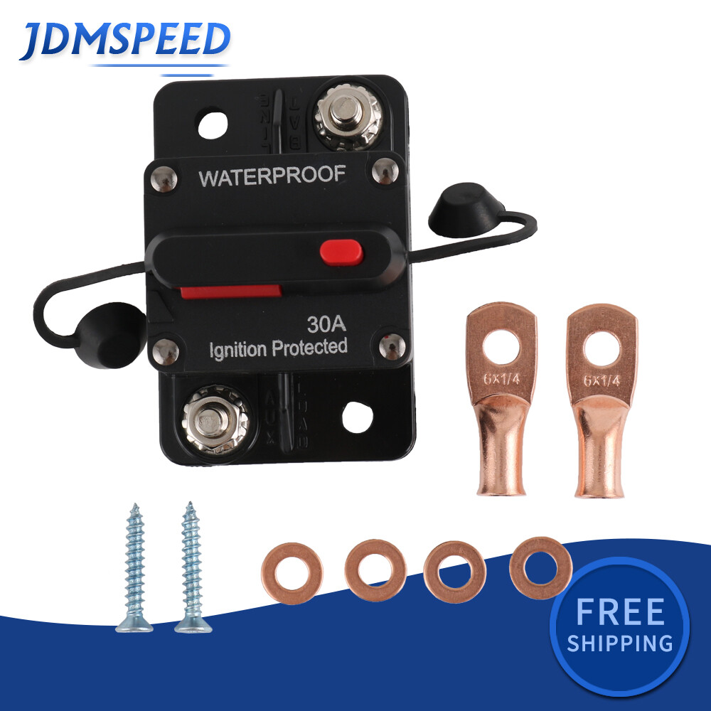 30A-300A Amp Circuit Breaker Audio Fuse 12V-48V DC Car Boat Manual Reset Switch