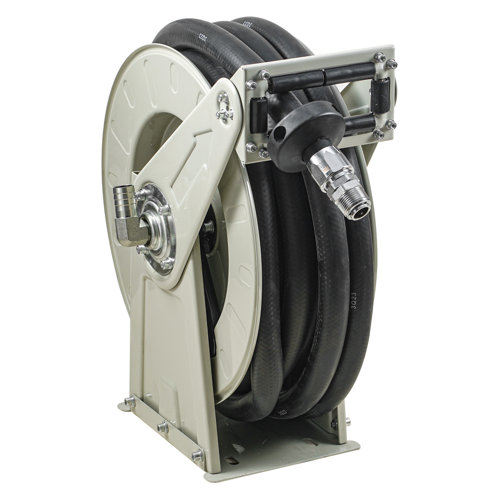 VEVOR Fuel Hose Reel Retractable Diesel Hose Reel 1″ x 33′ Auto Refueling Nozzle