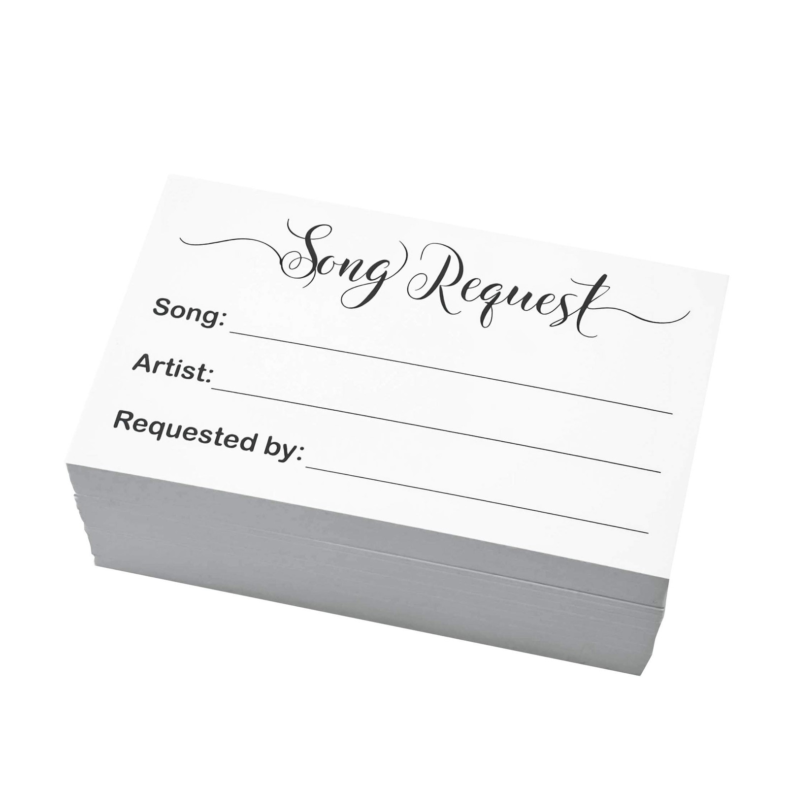 100 Song Request Cards Play Song at Wedding Reception Prom Dance Party Band D…