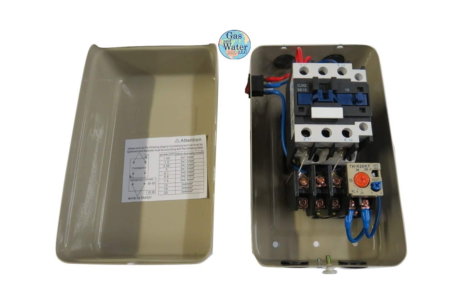 Magnetic Electric Motor Starter Control 5 Hp Single Phase 220/240v 22-34a wit…