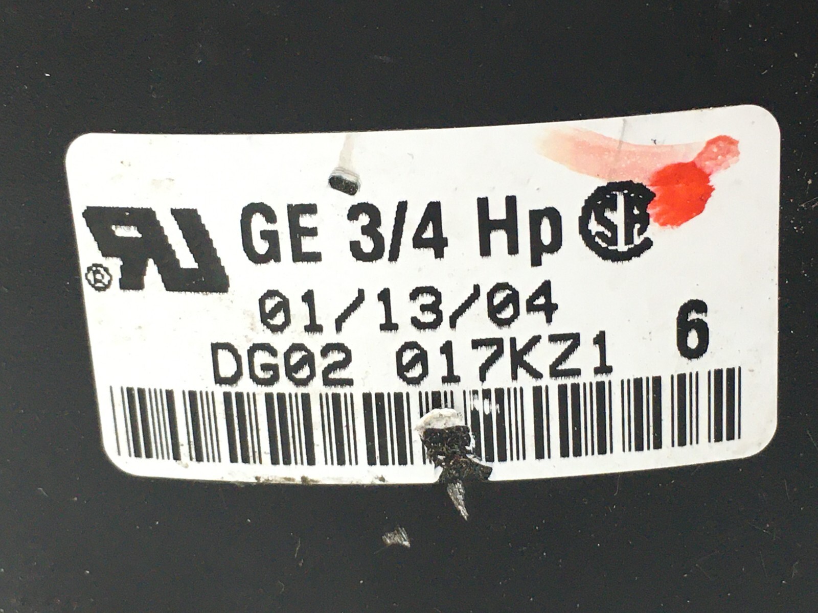 GE Module DG02 only 3/4 HP TRANE D341314P51 MOT09619 Rot CW LE 230V used #Z912