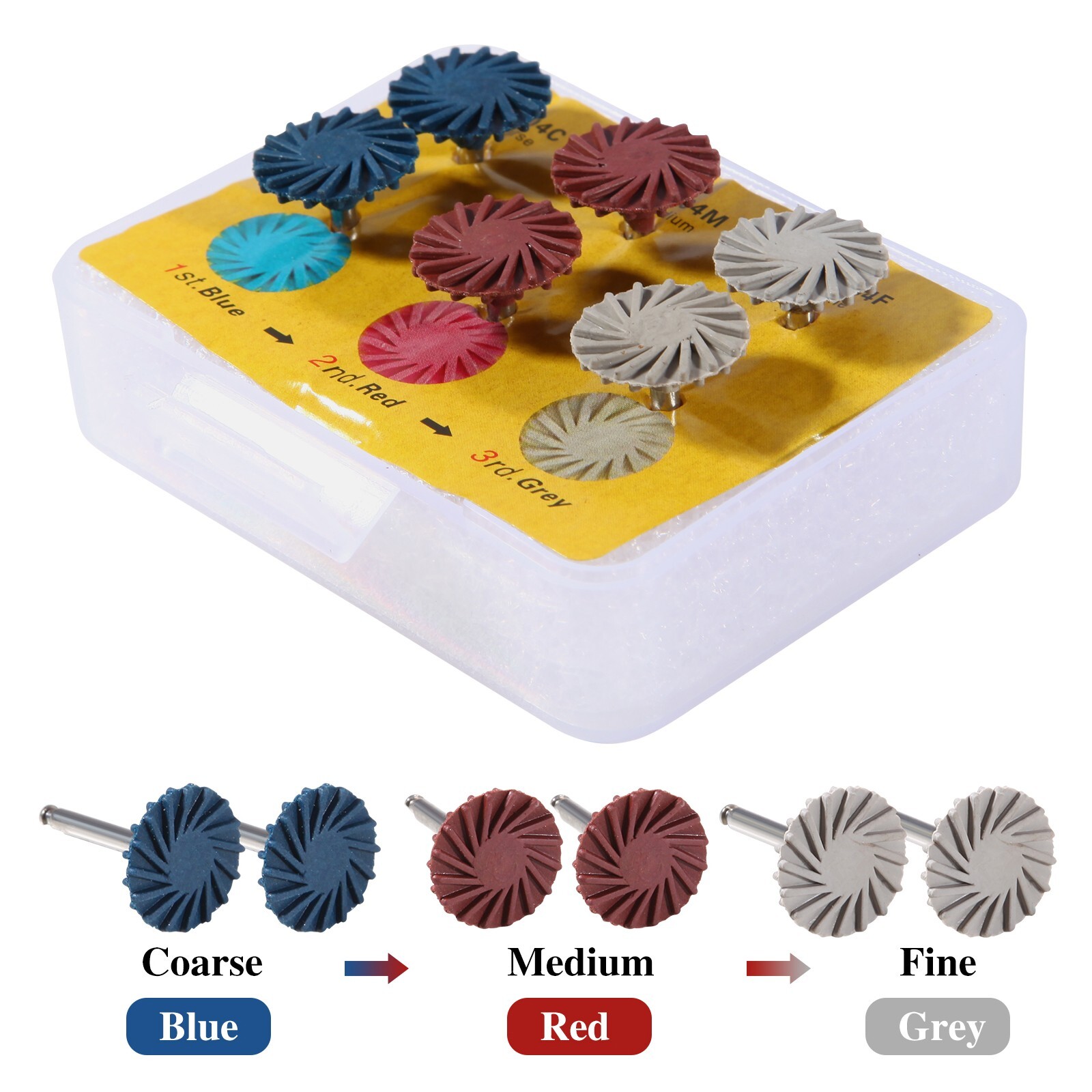 Dental Zirconia Diamond Grinding Polishing Kit RA Polisher for Contra Angle