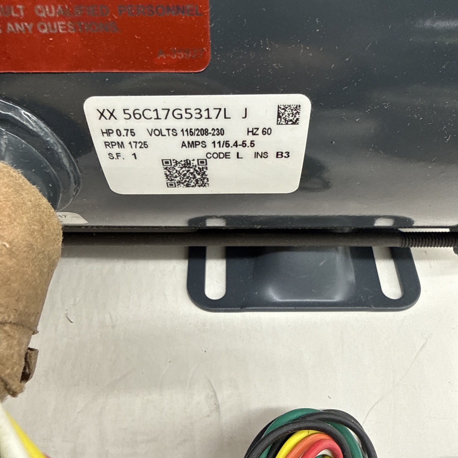 LEESON Hazardous Location Motor Class I/Class II, Rigid Base, 3/4 hp