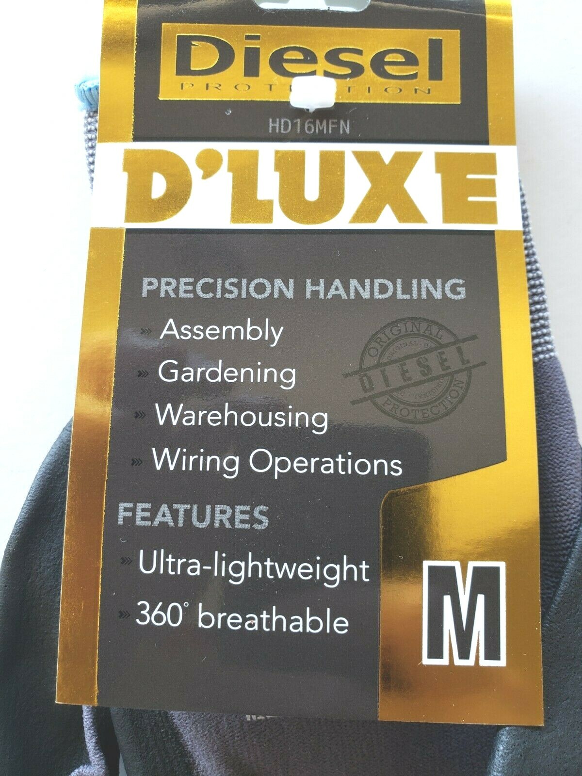 12-Pair Diesel D’LUXE Glove Ultra-Lightweight breathable Smooth palms Small – XL