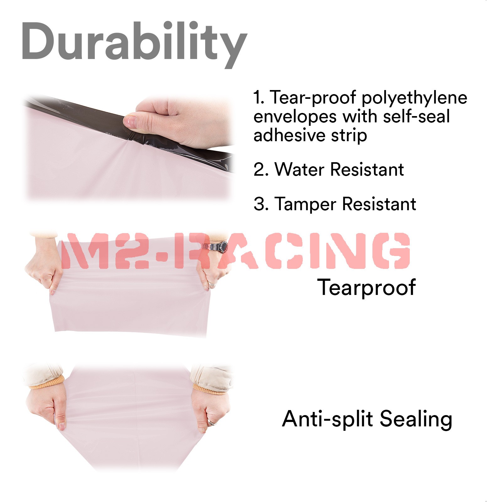 ANY SIZE Carnation Pink Poly Mailers Shipping Envelopes Plastic Bag Self Sealing