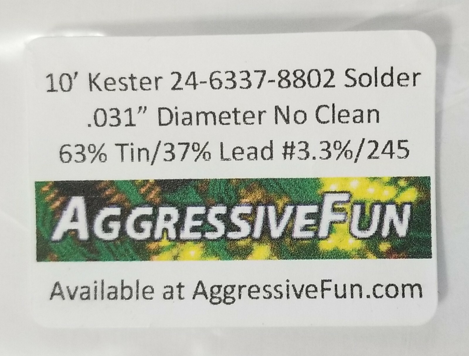 Kester No Clean 245 Core Solder .031″ 63/37 Eutectic 66/245 24-6337-8802 30ft