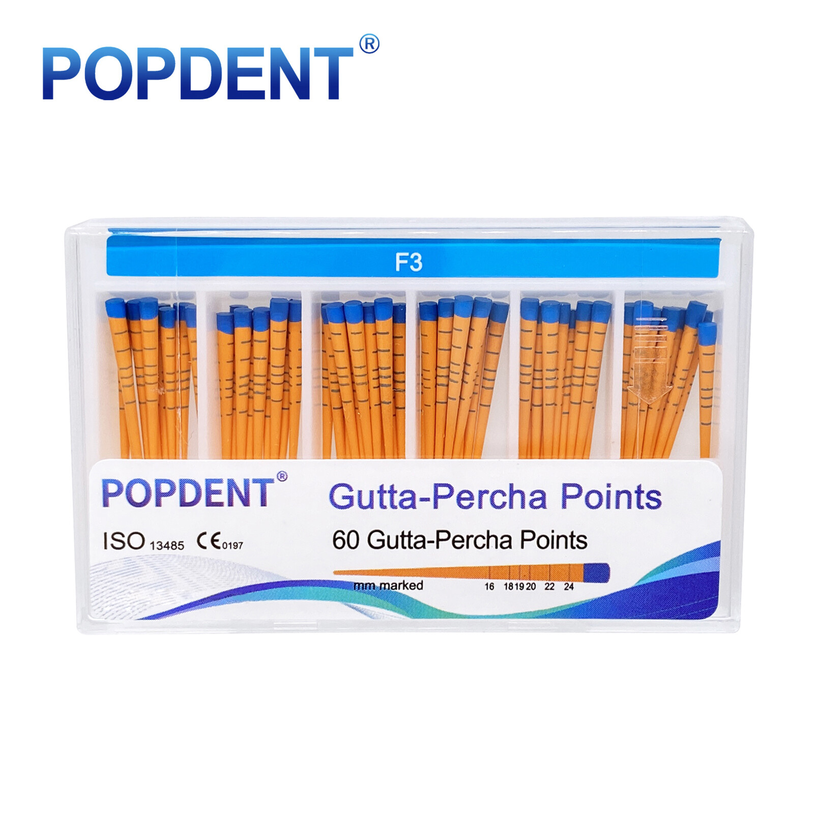 MM Mark Dental Endodontic Gutta Percha Point Taper F1,F2,F3 POPDENT