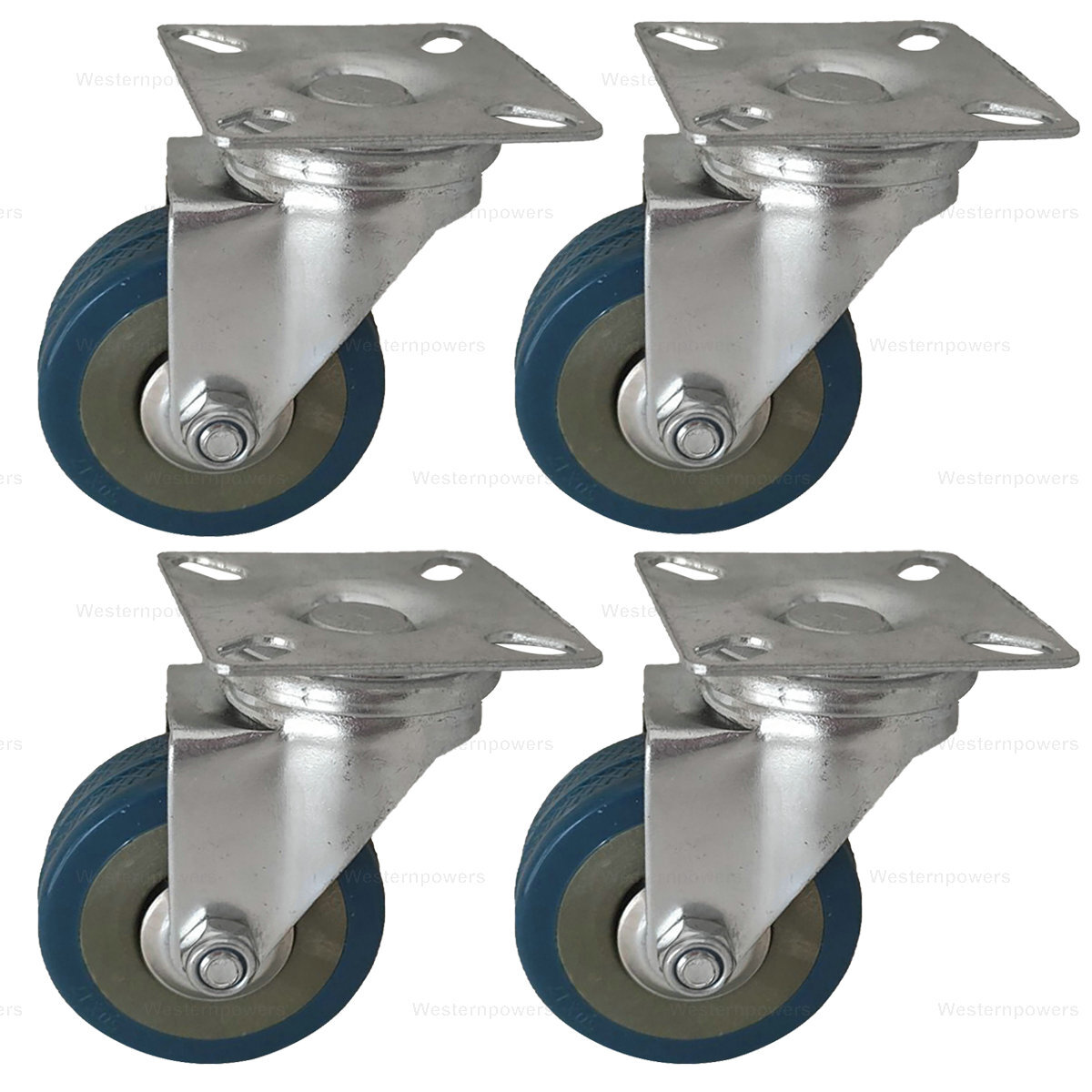4 Pack 2» Caster Wheels Swivel Plate Casters PVC