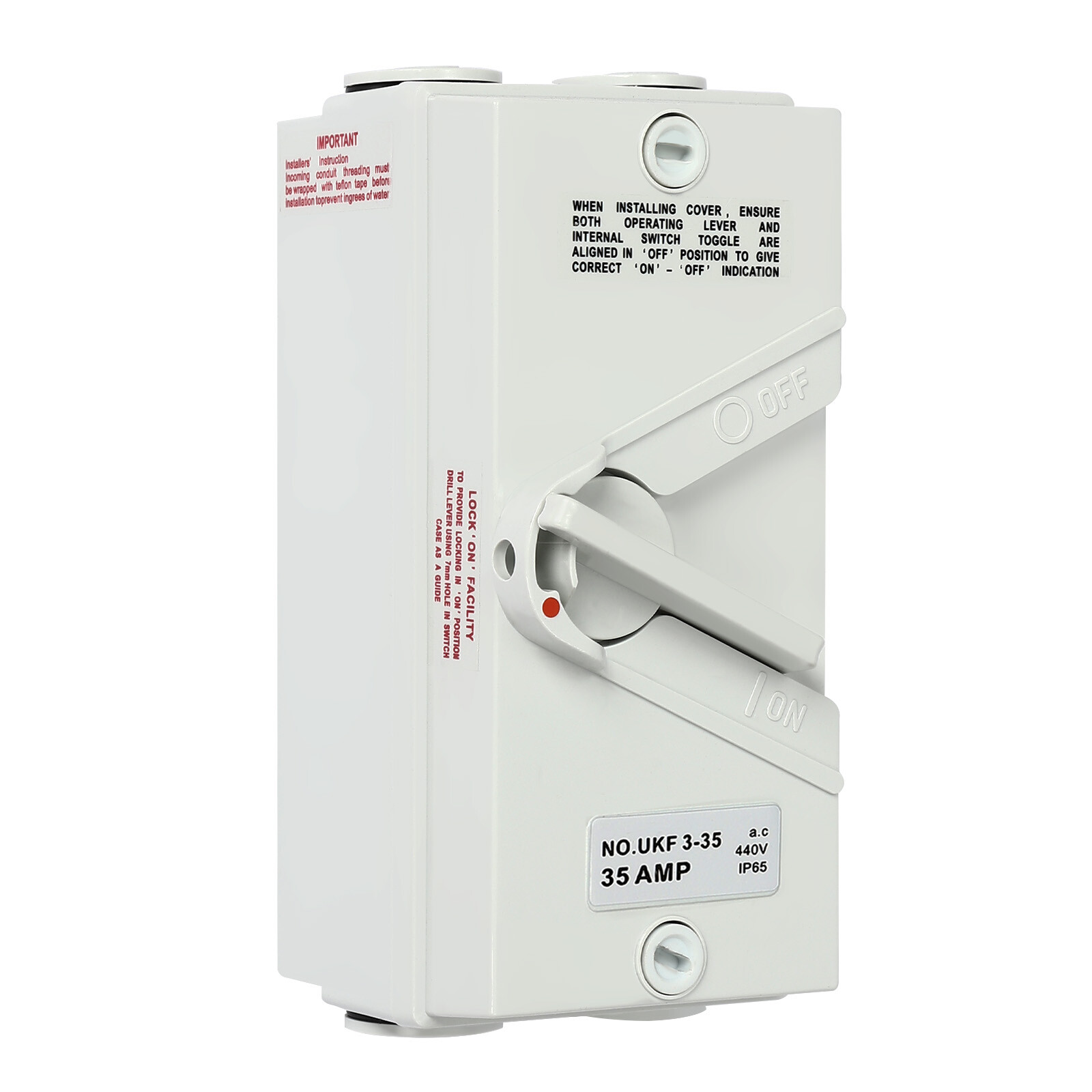 35A 440V Disconnector Switch 3 Way 3 Positions Isolation Switch Waterproof?IP65