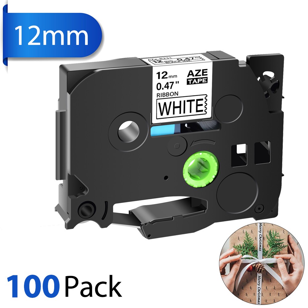 100pk TZe-R231 Ribbon Tape Compatible with Brother P-Touch P700 H100 12mm 0.47″