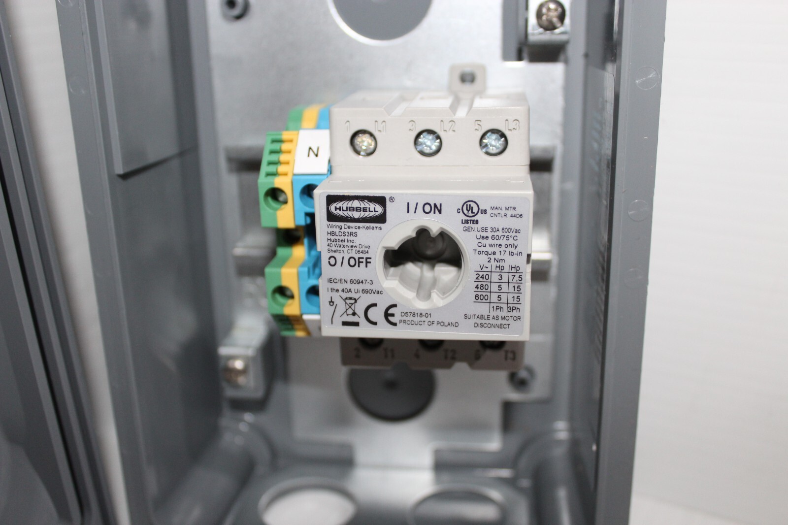 ⭐NEW IN BOX⭐ HUBBELL HBLDS30 CIRCUIT LOCK 30-Amp DISCONNECT SWITCH 600V 30A