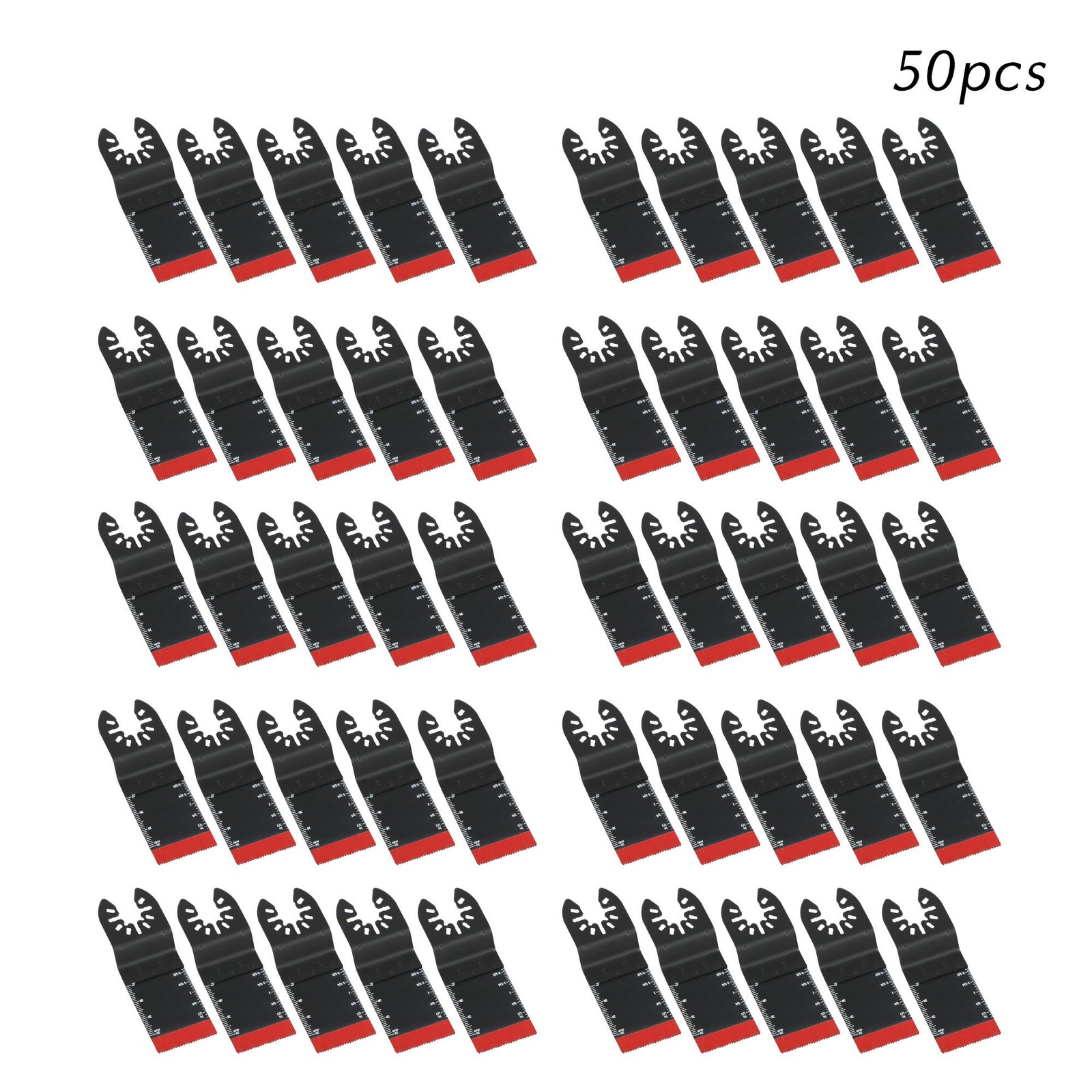 50Pcs Bi-Metal Oscillating Saw Blades 34MM Multi Tool Blades Kit Metal Cutting