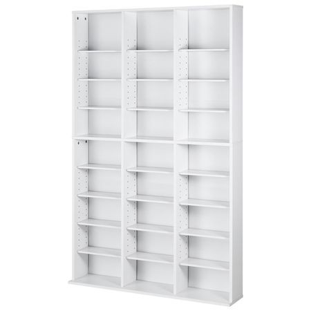 Media Storage Cabinet, 9 – layer DVD Shelf Holds up to 756 CDs, Adjustable CD