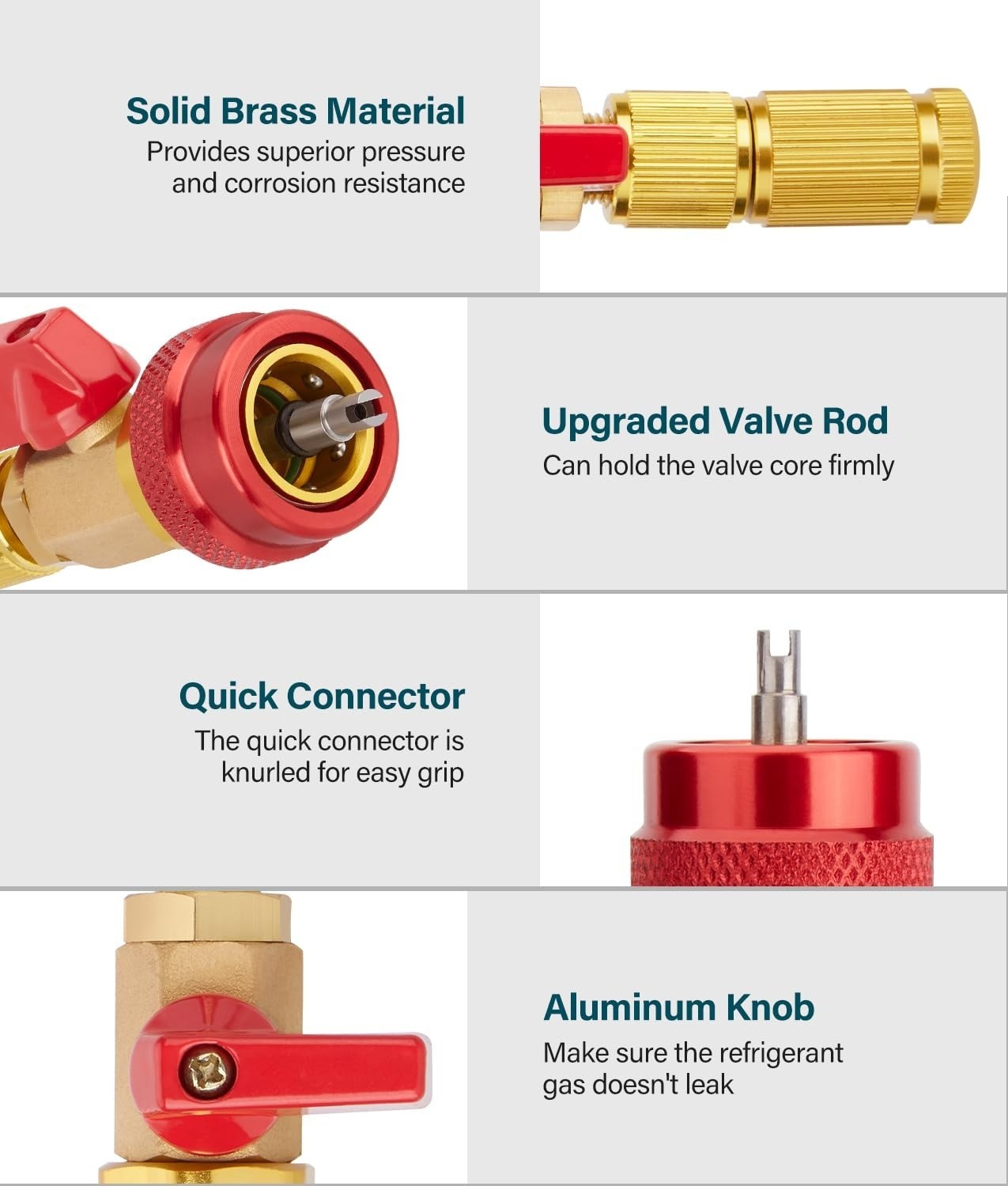 R134A Valve Core Remover Installer WADEO AC High Low Pressure Tool