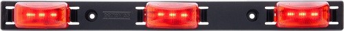 Optronics Led Bar 16.5″ Red Mini 9D Lght 3 Lght Bar 9 Diode Blk Base