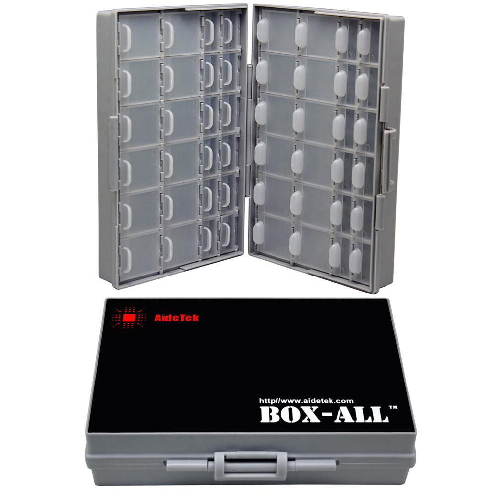 Aidetek 2pcs BOX-ALL-48 Compartments Empty Tiny Small Parts Storage Case USA