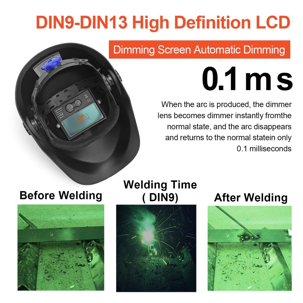 3IN1 Gasless MIG Welder DC 110V 200Amp Inverter TIG MMA Welding Machine w/Helmet